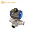 Sanitary 3WAY Pneumatic Ball Valve (SUS316, Double Acting)