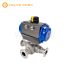 Sanitary 3WAY Pneumatic Ball Valve (SUS316, Single Acting)
