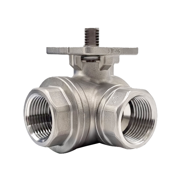 3WAY Ball Valve BSPT (SUS316, Bare) PAV-07