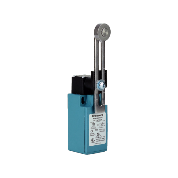 Honeywell GLL Miniature Industrial Limit Switch - Side Rotary Large Rubber Roller Lever (GLLA04A1Y)