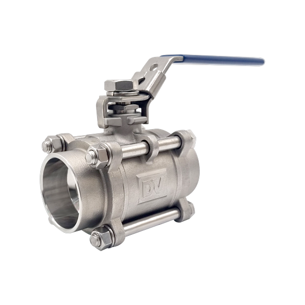 3PC Ball Valve Socket Weld (SUS316, Manual, 1000PSI, SW) PMV-09(SW)