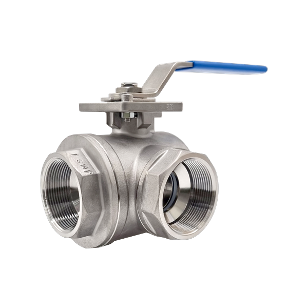 3WAY Ball Valve BSPT (SUS316, Manual) PMV-15