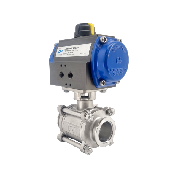 Vacuum 2WAY Pneumatic Ball Valve (SUS316, Single Acting) PVVP-02