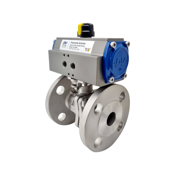 2PC Pneumatic Ball Valve Flange (SUS304, Double Acting) PAVP-10(D)