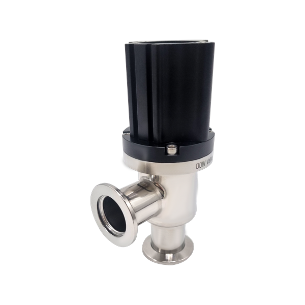 Vacuum Pneumatic KF Right Angle Valve (SUS304, Single Acting, Bellows Seal) PVVP-06(S)