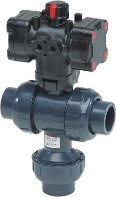 Asahi 공압 작동 3방 볼 밸브 Type 23 AR (DN15-100)