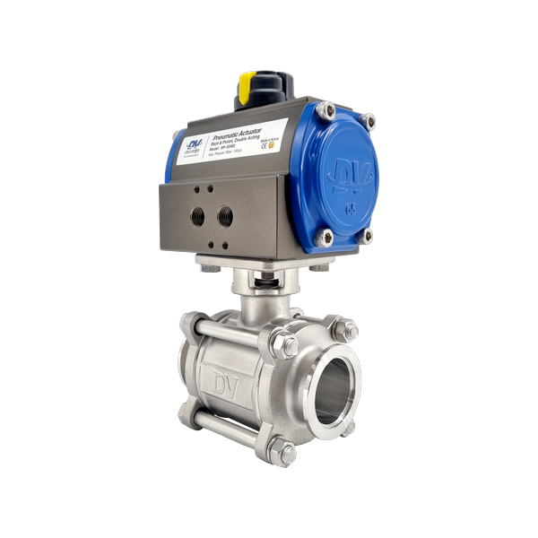 Vacuum 2WAY Pneumatic Ball Valve (SUS316, Double Acting) PVVP-01
