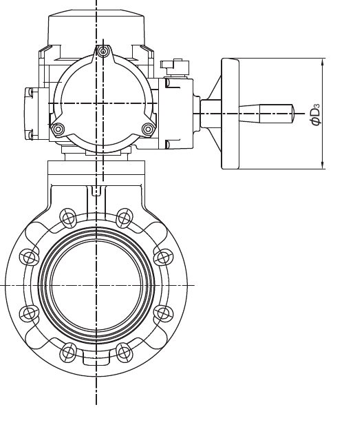 Asahi Electric Actuated Butterfly Valve Type 57 Type S (Three-Phase, 40-350mm) A57S
